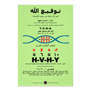YHVH DNA - Arabisch Poster