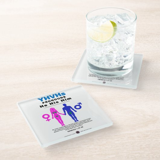 YHVH's Pronos Glasuntersetzer (Schrägansicht)