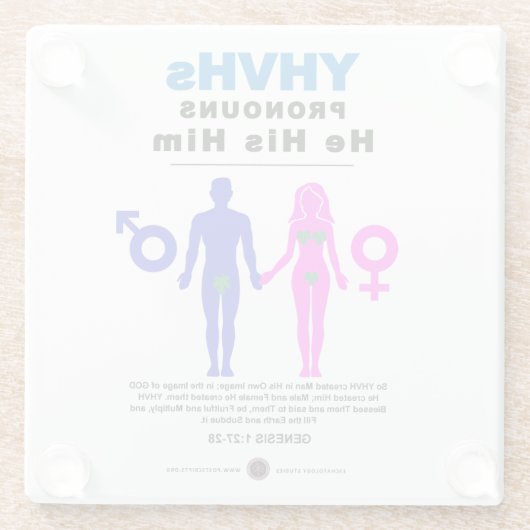 YHVH's Pronos Glasuntersetzer (Rückseite)