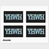 YHWH-1 RECHTECKIGER AUFKLEBER (Blatt)