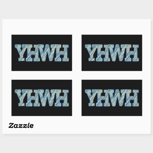 YHWH-1 RECHTECKIGER AUFKLEBER (Blatt)