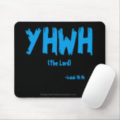 YHWH Bible Quotes Mousepad (Mit Mouse)