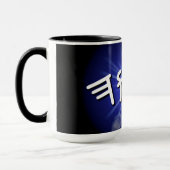 YHWH Blue Sternexplosion Tasse, 15 oz Zwei-Tone-Ka Tasse (Links)