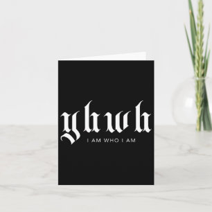 Yhwh Christlich Streetwear Ästhetische Bibel-Schri Karte