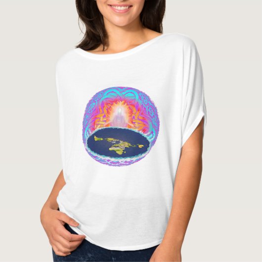 YHWH CreationWomens Flowy Kreis-Spitze T-Shirt (Vorderseite)