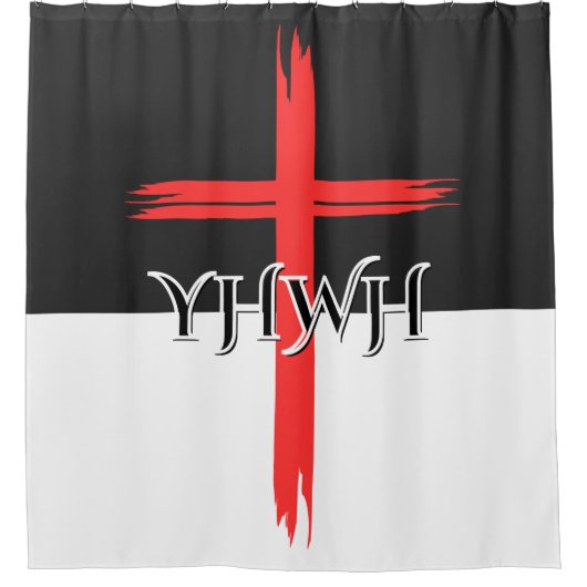 YHWH-Duschvorhang Duschvorhang (Vorderseite)