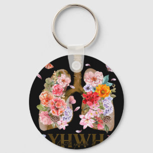 Yhwh Floral Lungs Christliches Shirt _ Glaube Graf Schlüsselanhänger