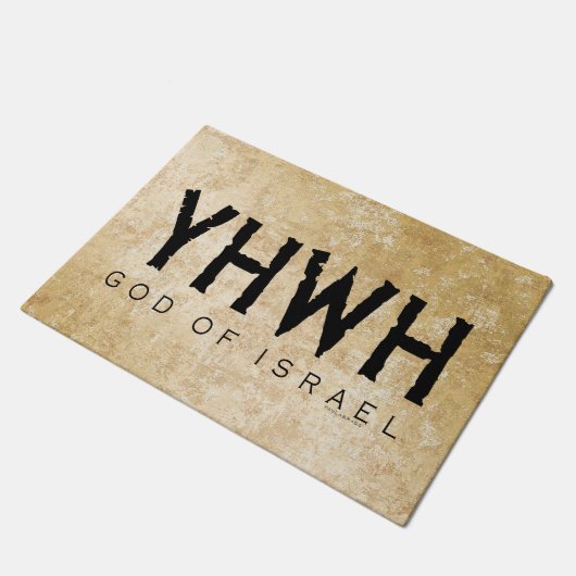 YHWH (Jehovah) Fußmatte (Schrägansicht)