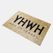 YHWH (Jehovah) Fußmatte (Schrägansicht)