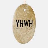 YHWH (Jehovah) Gott Israels Keramik Ornament (Rechts)