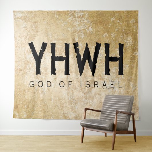 YHWH (Jehovah) Wandteppich (Beispiel (Horizontal))