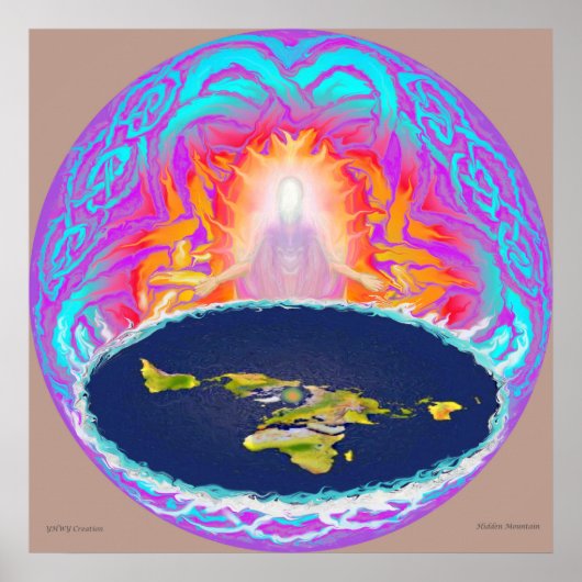 YHWH Kreation Original-Malerei ~ Versteckter Berg Poster (Vorne)