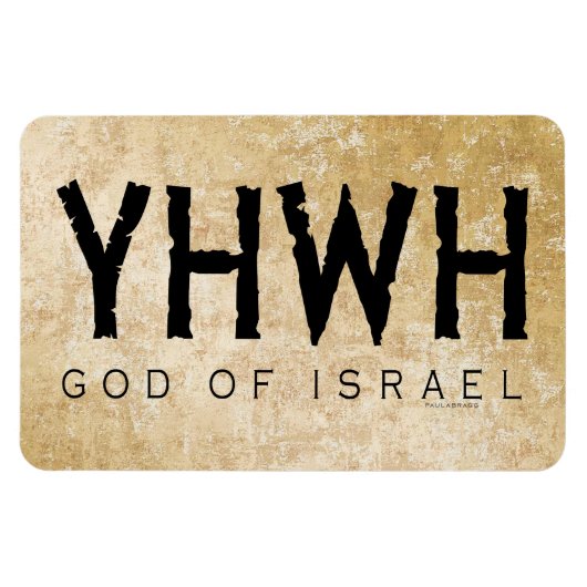YHWH (Yahweh, Jehovah) Gott Israel Tetragrammaton Magnet (Horizontal)