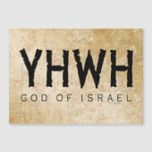YHWH (Yahweh, Jehovah) Gott Israel Tetragrammaton Magnetkarte (Vorderseite)