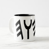 YHWHLogo Mug1 Zweifarbige Tasse (Vorderseite Links)