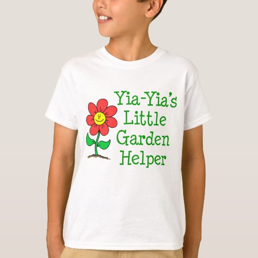 Yia-Yias kleiner Gartenhelfer T-Shirt (Vorderseite)