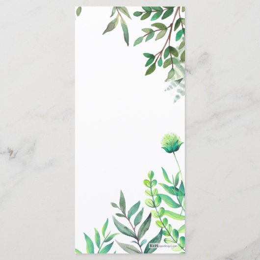 Yianni Menu Menükarte (Rückseite)