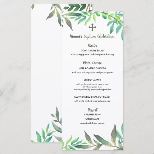 Yianni Menu Menükarte (Vorne/Hinten)