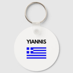 Yiannis griechischer Name mit griechischer Flagge Schlüsselanhänger