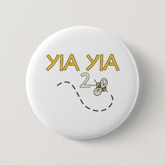 YiaYia 2 Biene Button (Vorderseite)