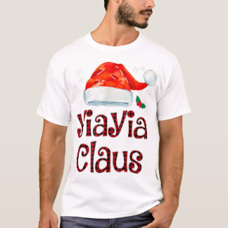 Yiayia Claus T-Shirt Weihnachten Pajama Fam
