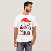 Yiayia Claus T-Shirt Weihnachten Pajama Fam (Vorne ganz)