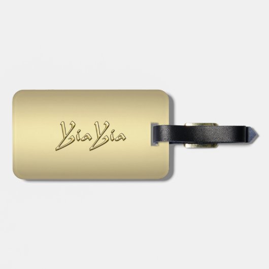 YiaYia Gold Gepäckanhänger (Rückseite horizontal)