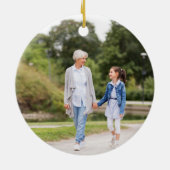 Yiayia Greek Großmutter Foto Weihnachten Keramik Ornament (Hinten)