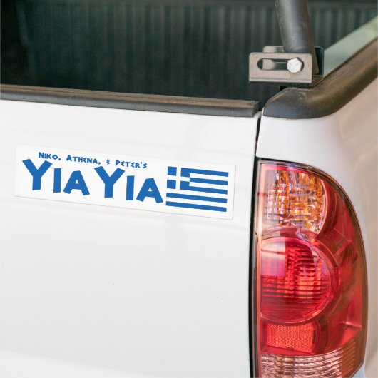YIAYIA Griechischer Autoaufkleber (Personalisiert) (Auf Lkw)