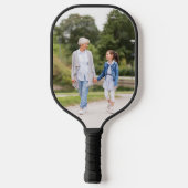 Yiayia Griechisches Großmutter blaues personalisie Pickleball Schläger (Rückseite)