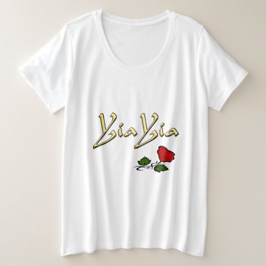 YiaYia-Rose Große Größe T-Shirt (Design vorne)