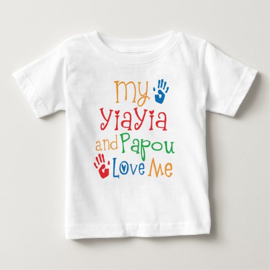 YiaYia und Papou Liebe ich Baby T-shirt (Vorderseite)
