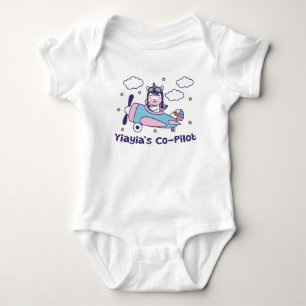 Yiayias Co-Pilot - Einhornflugzeug Baby Strampler