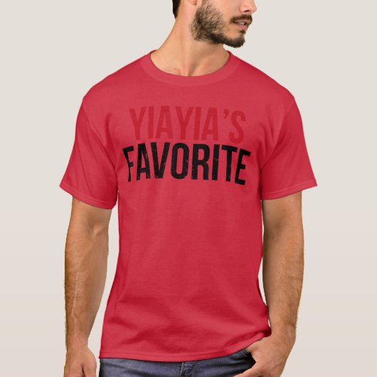 YiayiaS Favorite Grandkid Humor for eens Family gi T-Shirt (Vorderseite)