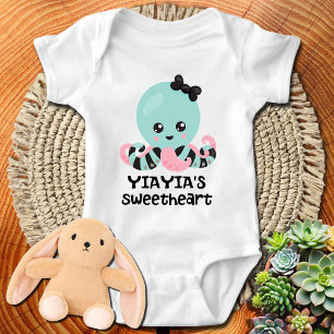 Yiayias Sweetheart Kawaii Octopus Baby Strampler