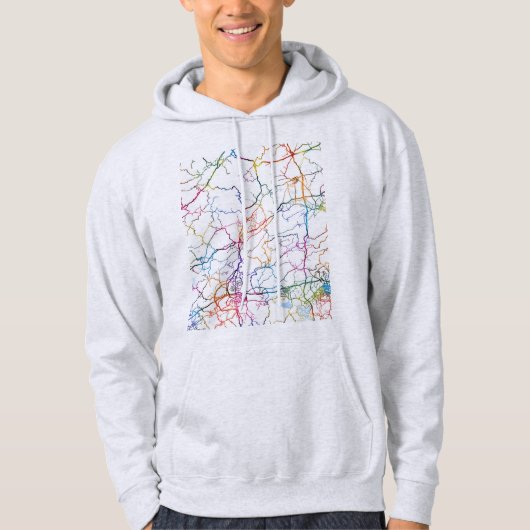 Yichun China City Map Hoodie (Vorderseite)