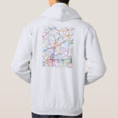 Yichun China City Map Hoodie (Rückseite)