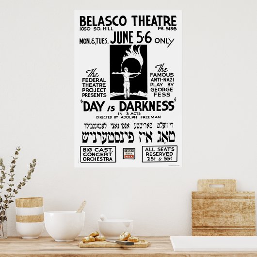 Yiddish Anti- Play 1939 WPA Poster (Küche)