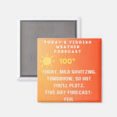 Yiddish Weather Forecast Magnet (Vorderseite/Rückseite)