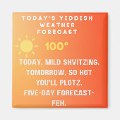 Yiddish Weather Forecast Magnet (Vorne)