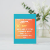 Yiddish-Wettervorhersage Postkarte (Stehend Vorderseite)