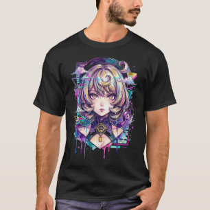 Yidhari ZZZ Blonde Locken Haar Lila Tentakel Va T-Shirt