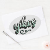 Yikes Aesthetic Decal - Trendy & Fun Design Ovaler Aufkleber (Umschlag)