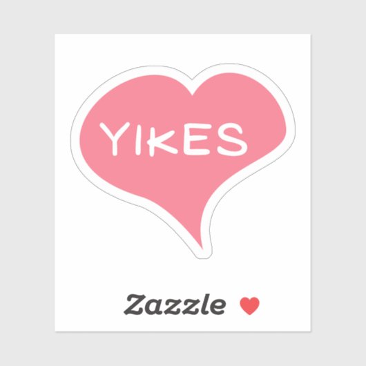 YIKES Liebe Herz Vinyl Sticker (Blatt)