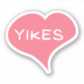 YIKES Liebe Herz Vinyl Sticker (Vorderseite)