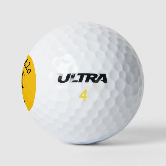 Yikes Yellow Emoji Golfball (Logo)