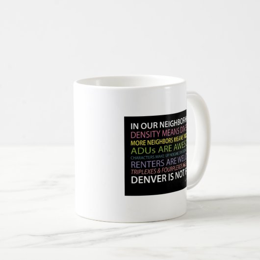 YIMBY Denver Tasse (VorderseiteRechts)