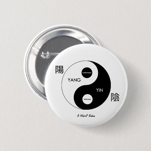 Yin and Yang - A MisterP Button (Vorne & Hinten)