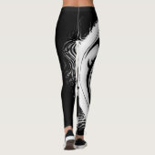Yin and Yang Asian Dragons Leggings (Rückseite)