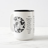 Yin and Yang Asian Symbol Meanings Tasse (Vorderseite Links)